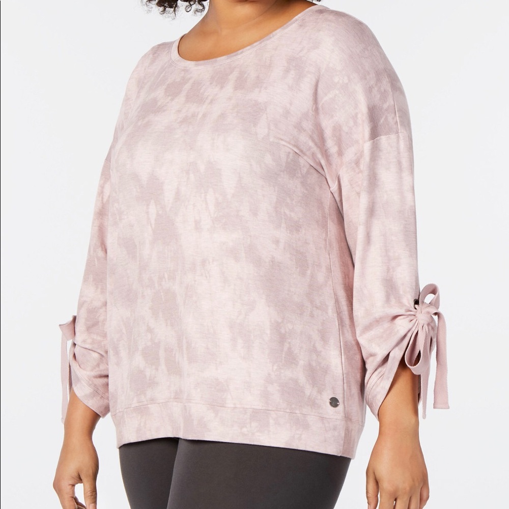 Ideology Tie dyed Tie Top Pink